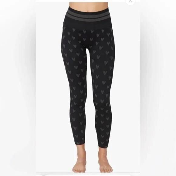 Spiritual Gangster Love Sculpt Jacquard Leggings Heart Print size XS/S - Picture 1 of 5